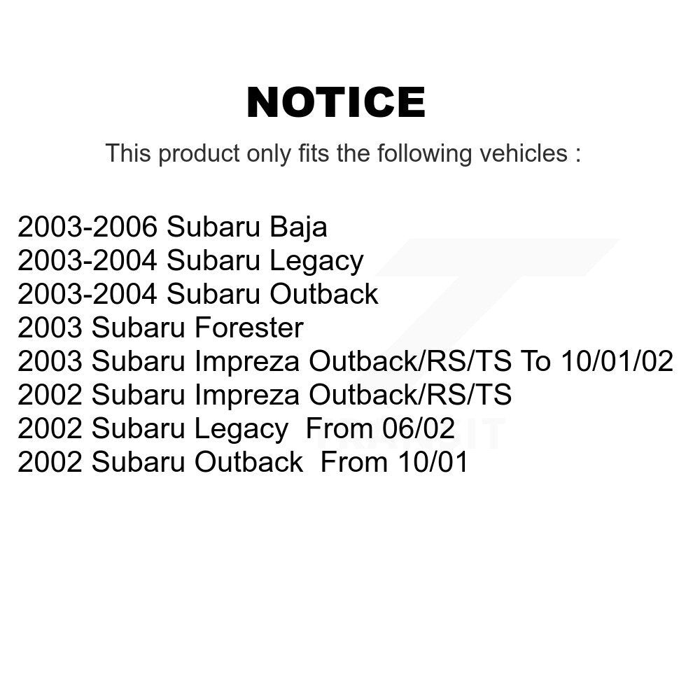 Front Ceramic Rear Semi-Metallic Disc Brake Pads Kit For Subaru Impreza Outback Legacy KNF-101244