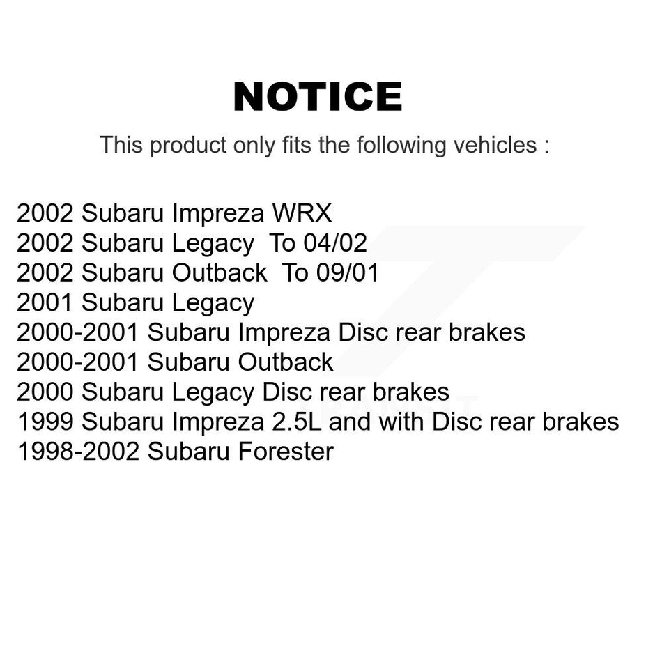 Front Ceramic Rear Semi-Metallic Disc Brake Pads Kit For Subaru Impreza Forester Outback KNF-101245