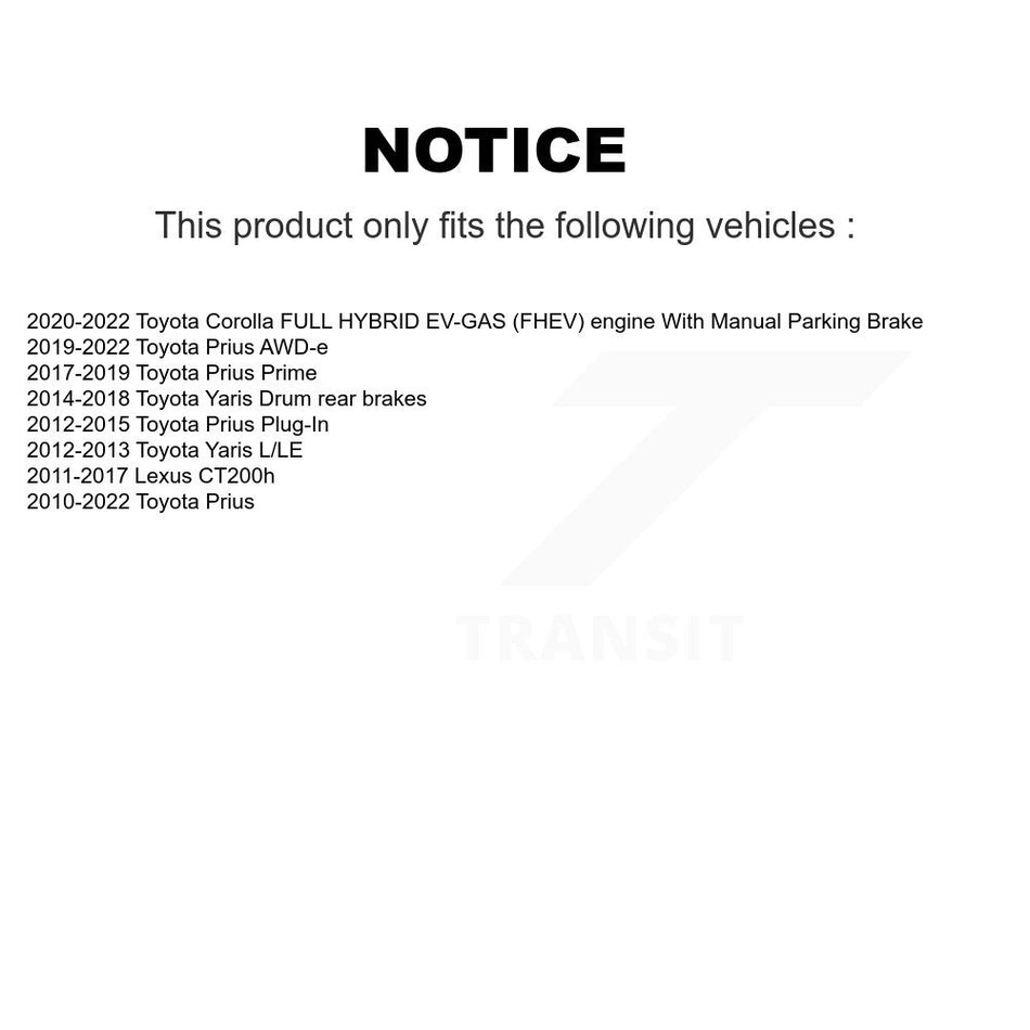 Front Rear Ceramic Disc Brake Pads Kit For Toyota Corolla Yaris Prius Prime Lexus CT200h KNF-101294