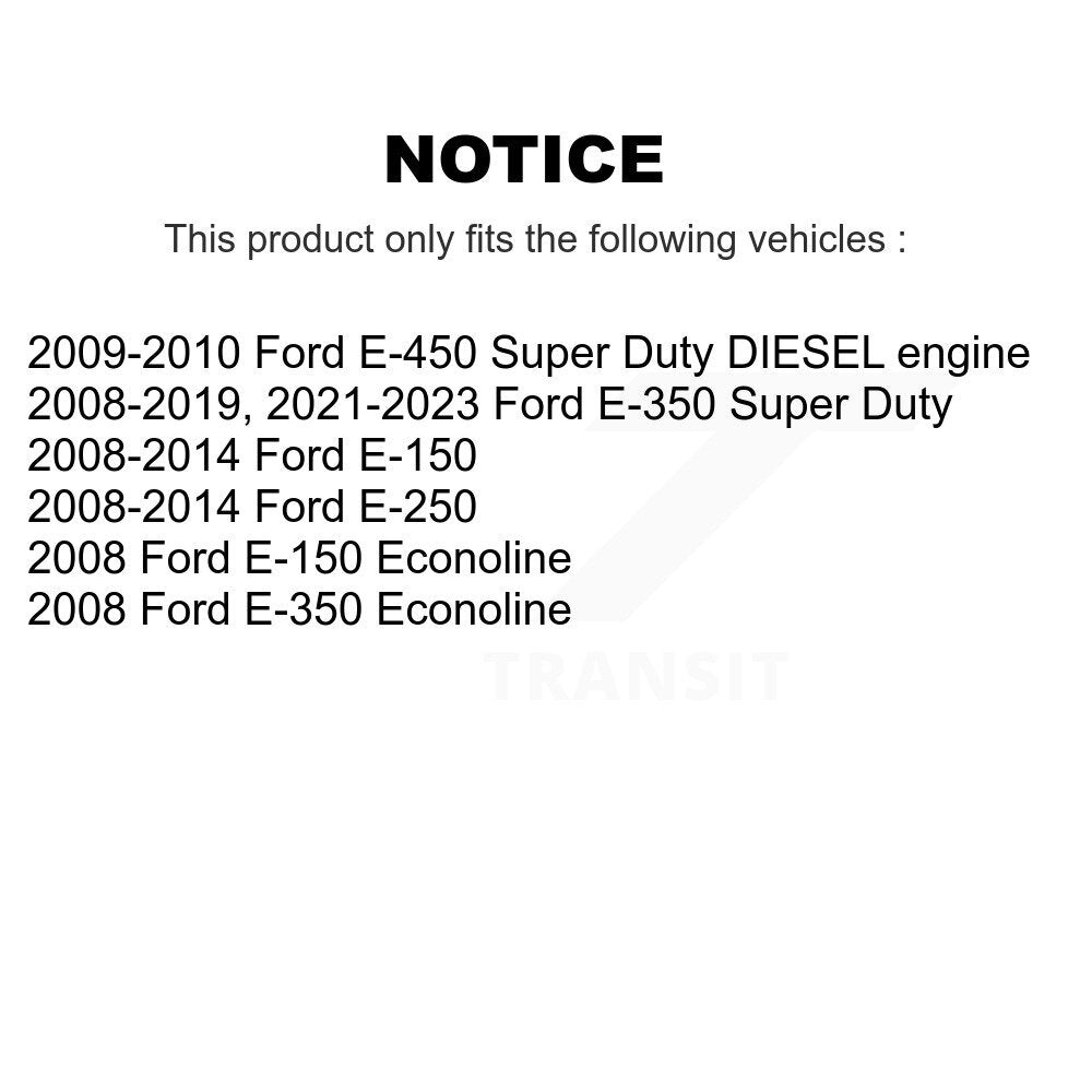 Front Ceramic Rear Semi-Metallic Disc Brake Pads Kit For Ford E-350 Super Duty E-250 KNF-101310