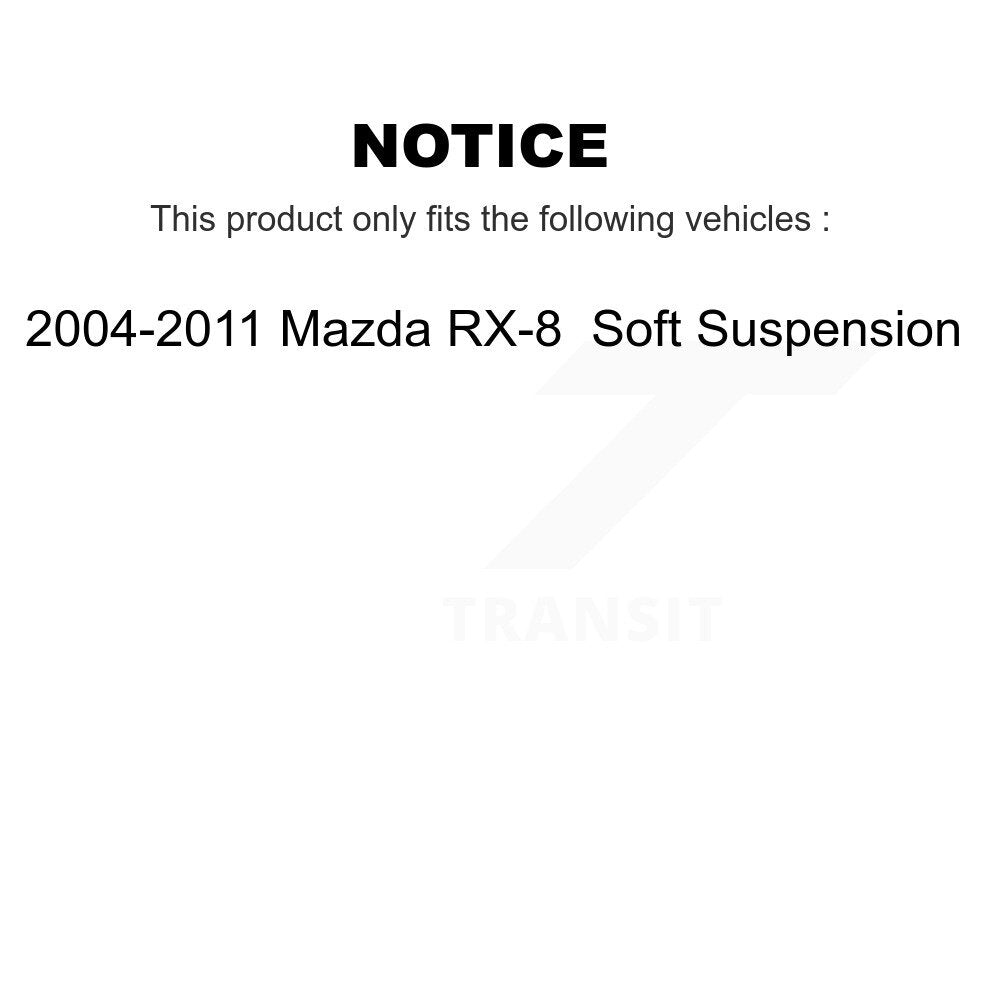Front Semi-Metallic Rear Ceramic Disc Brake Pads Kit For 04-11 Mazda RX-8 Soft Suspension KNF-101374