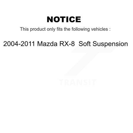Front Semi-Metallic Rear Ceramic Disc Brake Pads Kit For 04-11 Mazda RX-8 Soft Suspension KNF-101374