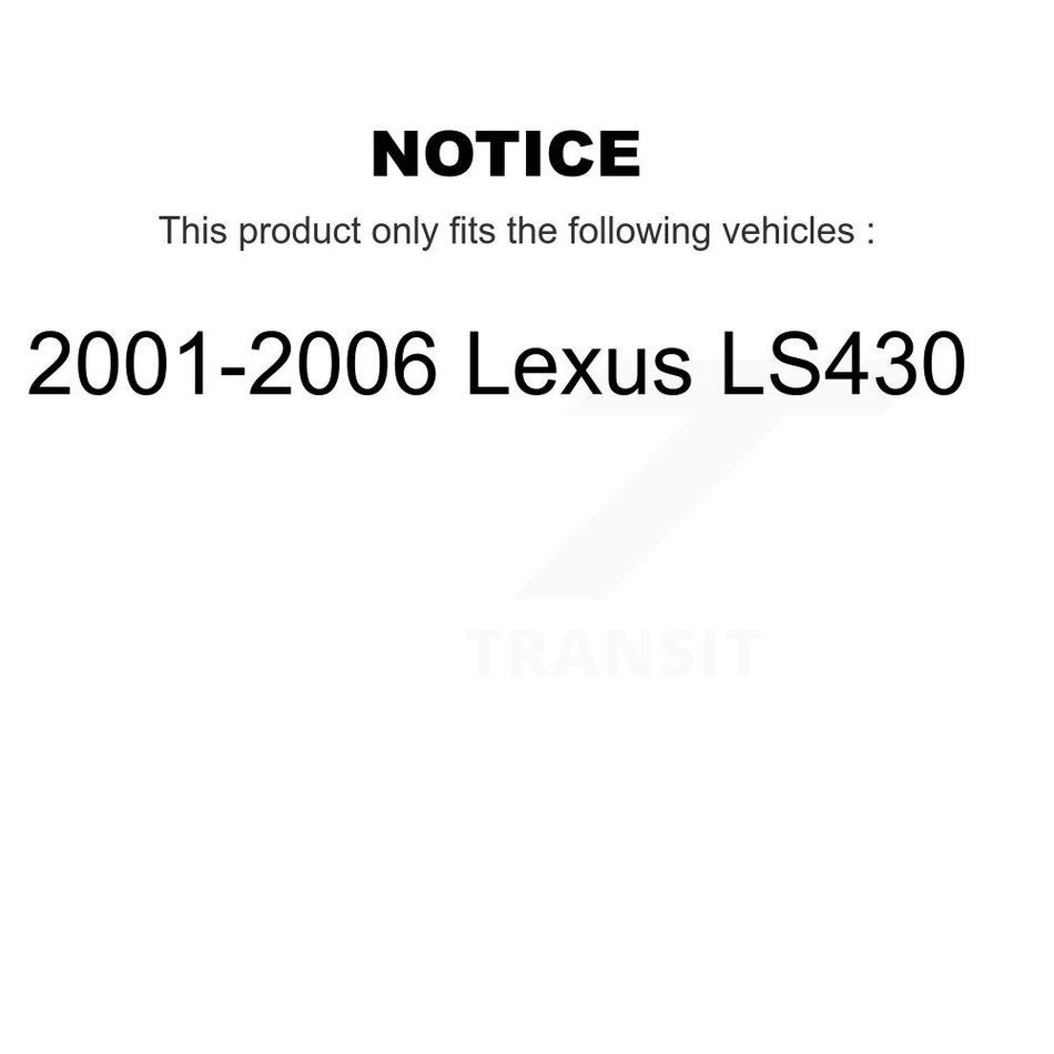 AmeriBRAKES Front Rear Semi-Metallic Disc Brake Pads Kit For 2001-2006 Lexus LS430 KNF-101393
