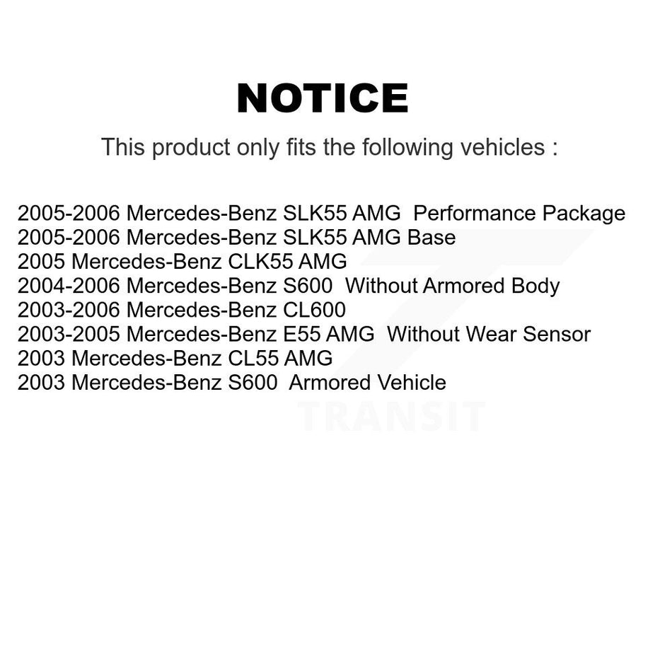 AmeriBRAKES Front Rear Semi-Metallic Disc Brake Pads Kit For Mercedes-Benz E55 AMG SLK55 S600 CL55 CLK55 CL600 KNF-101406