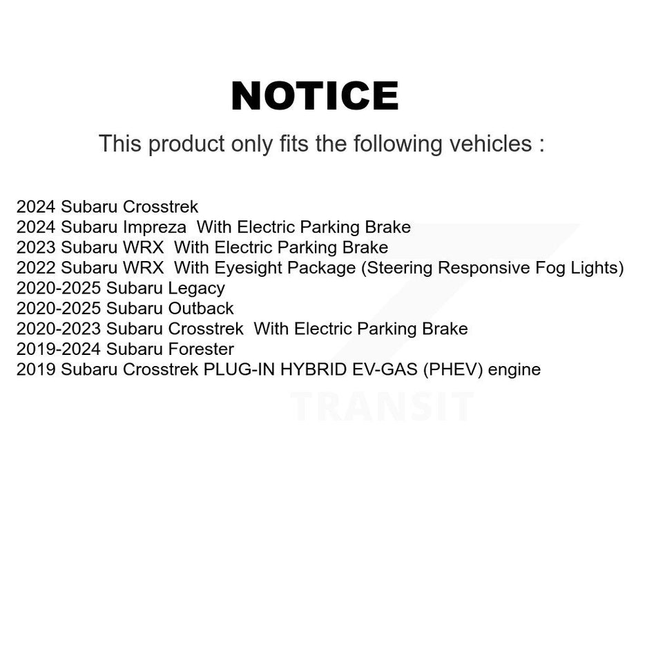 Front Rear Ceramic Disc Brake Pads Kit For Subaru Crosstrek Forester Outback WRX Impreza KNF-101431
