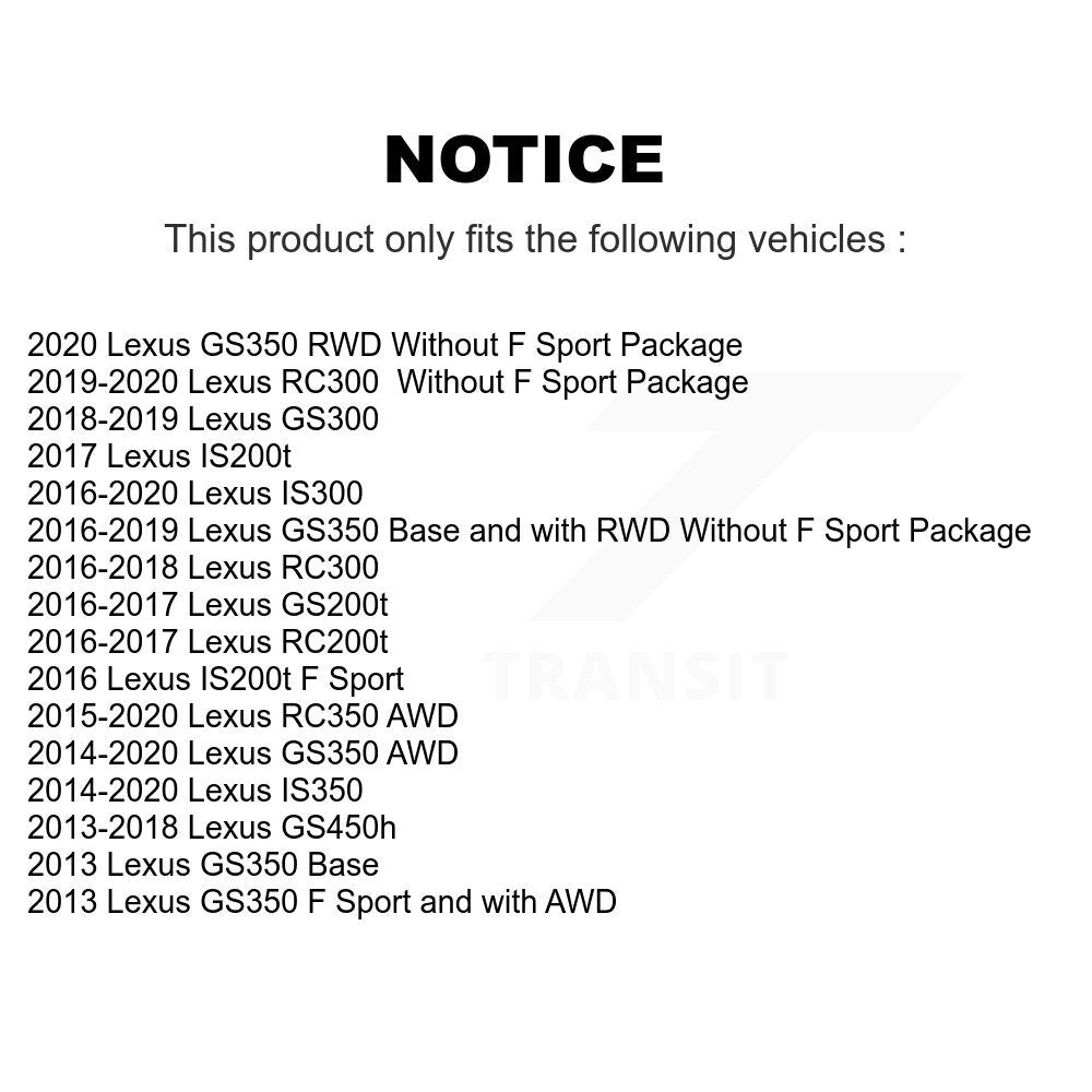 Front Semi-Metallic Rear Ceramic Disc Brake Pads Kit For Lexus IS300 IS350 GS350 RC350 KNF-101462