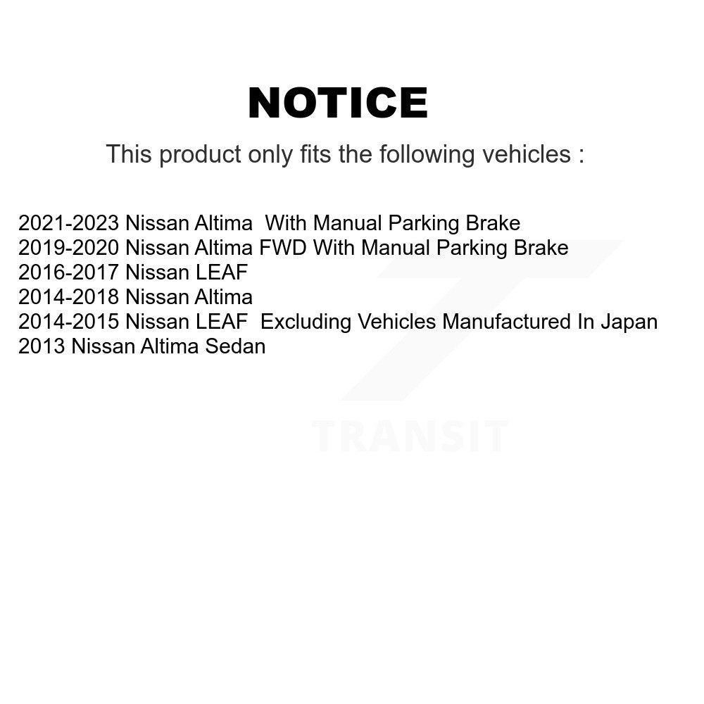 Front Rear Ceramic Disc Brake Pads Kit For Nissan Altima LEAF KNF-101526