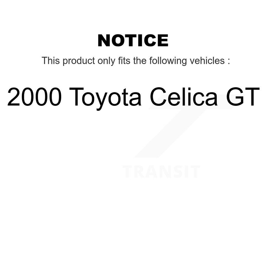 AmeriBRAKES Front Ceramic Rear Semi-Metallic Disc Brake Pads Kit For 2000 Toyota Celica GT KNF-101536