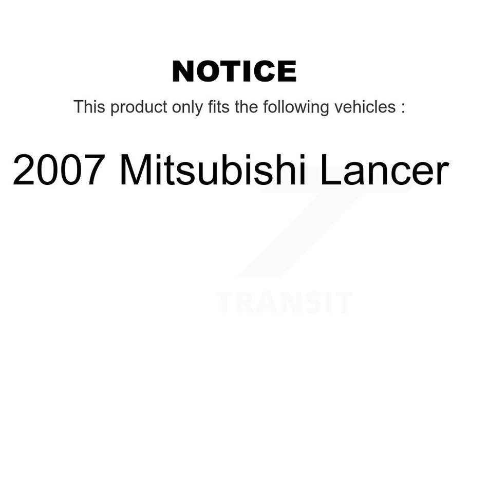 AmeriBRAKES Front Rear Ceramic Disc Brake Pads Kit For 2007 Mitsubishi Lancer KNF-101551