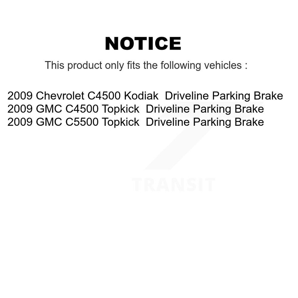 AmeriBRAKES Front Rear Semi-Metallic Disc Brake Pads Kit For 2009 GMC Chevrolet C4500 Kodiak Topkick C5500 2 Piston Caliper Driveline Parking KNF-101636