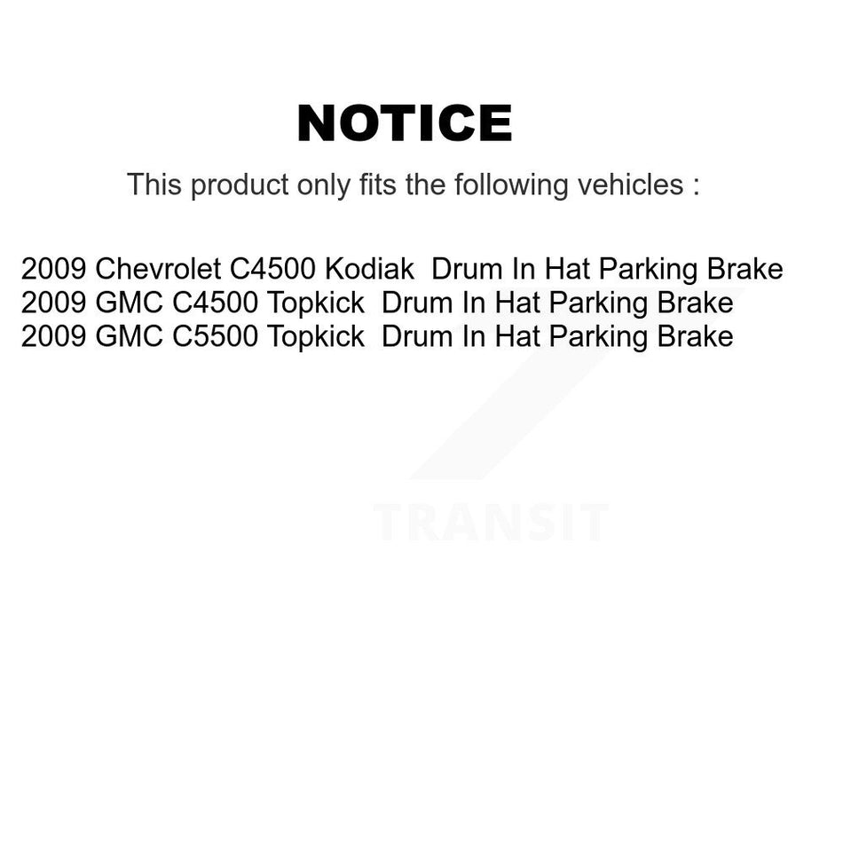 AmeriBRAKES Front Rear Semi-Metallic Disc Brake Pads Kit For 2009 GMC Chevrolet C4500 Kodiak Topkick C5500 2 Piston Caliper Drum In Hat Parking KNF-101637