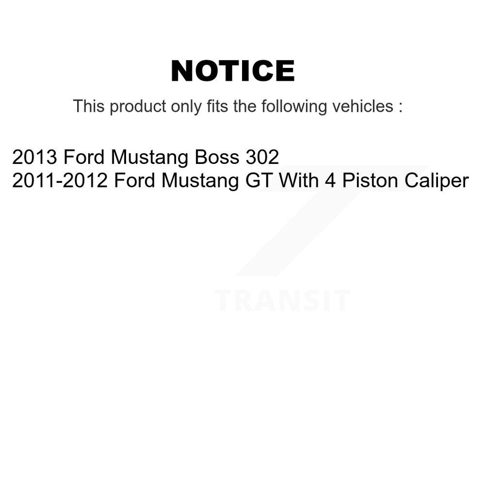 AmeriBRAKES Front Semi-Metallic Rear Ceramic Disc Brake Pads Kit For Ford Mustang KNF-101664