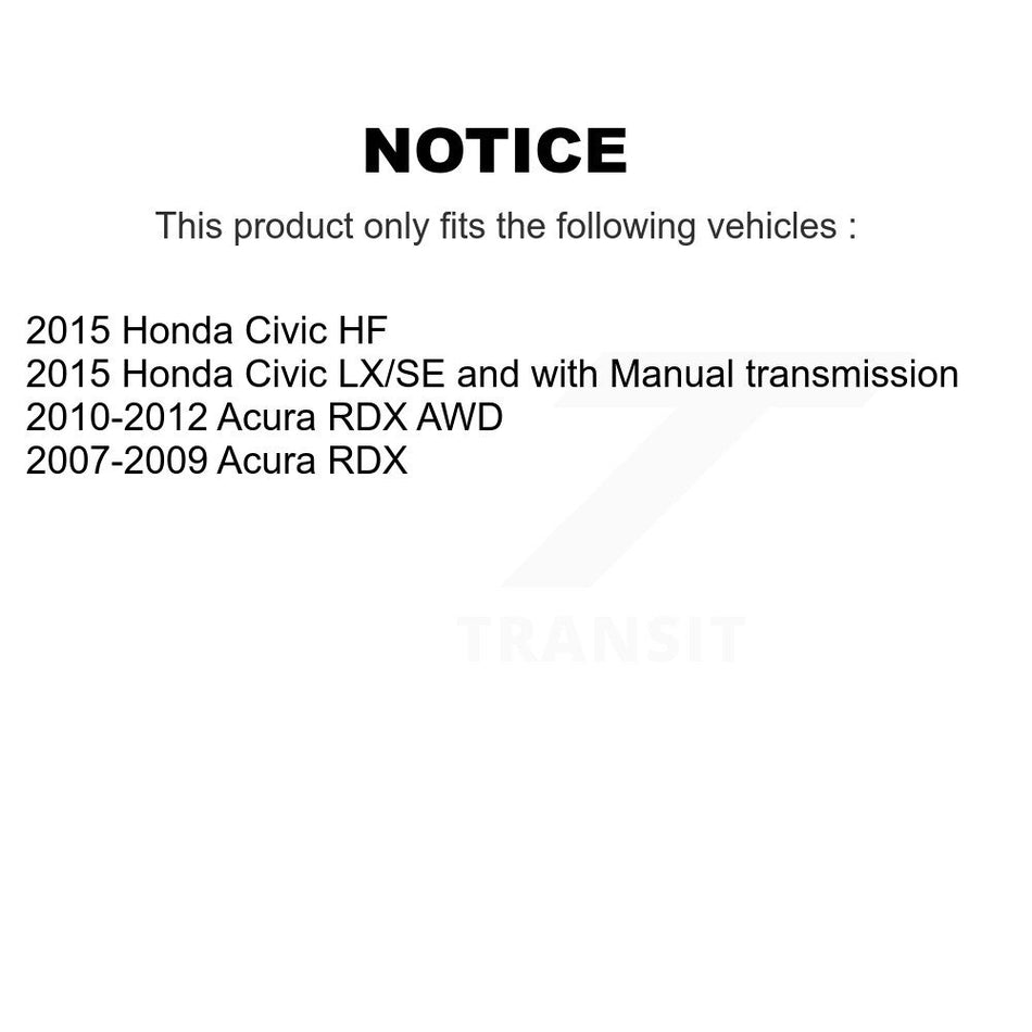 AmeriBRAKES Front Rear Ceramic Disc Brake Pads Kit For Honda Civic Acura RDX KNF-101682