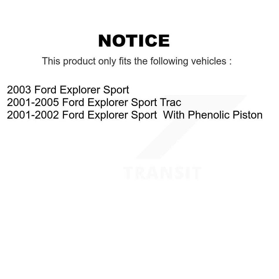 AmeriBRAKES Front Ceramic Rear Semi-Metallic Disc Brake Pads Kit For Ford Explorer Sport Trac KNF-101697