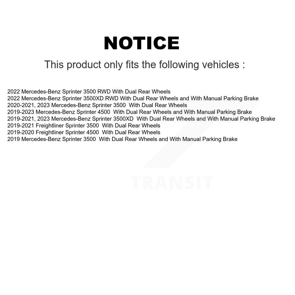 AmeriBRAKES Front Semi-Metallic Rear Ceramic Disc Brake Pads Kit For Freightliner Sprinter 3500 Mercedes-Benz 4500 3500XD KNF-101758