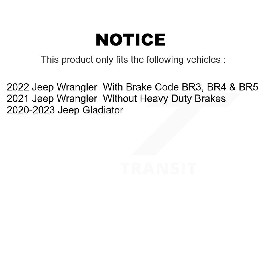 AmeriBRAKES Front Rear Ceramic Disc Brake Pads Kit For Jeep Gladiator Wrangler KNF-101795