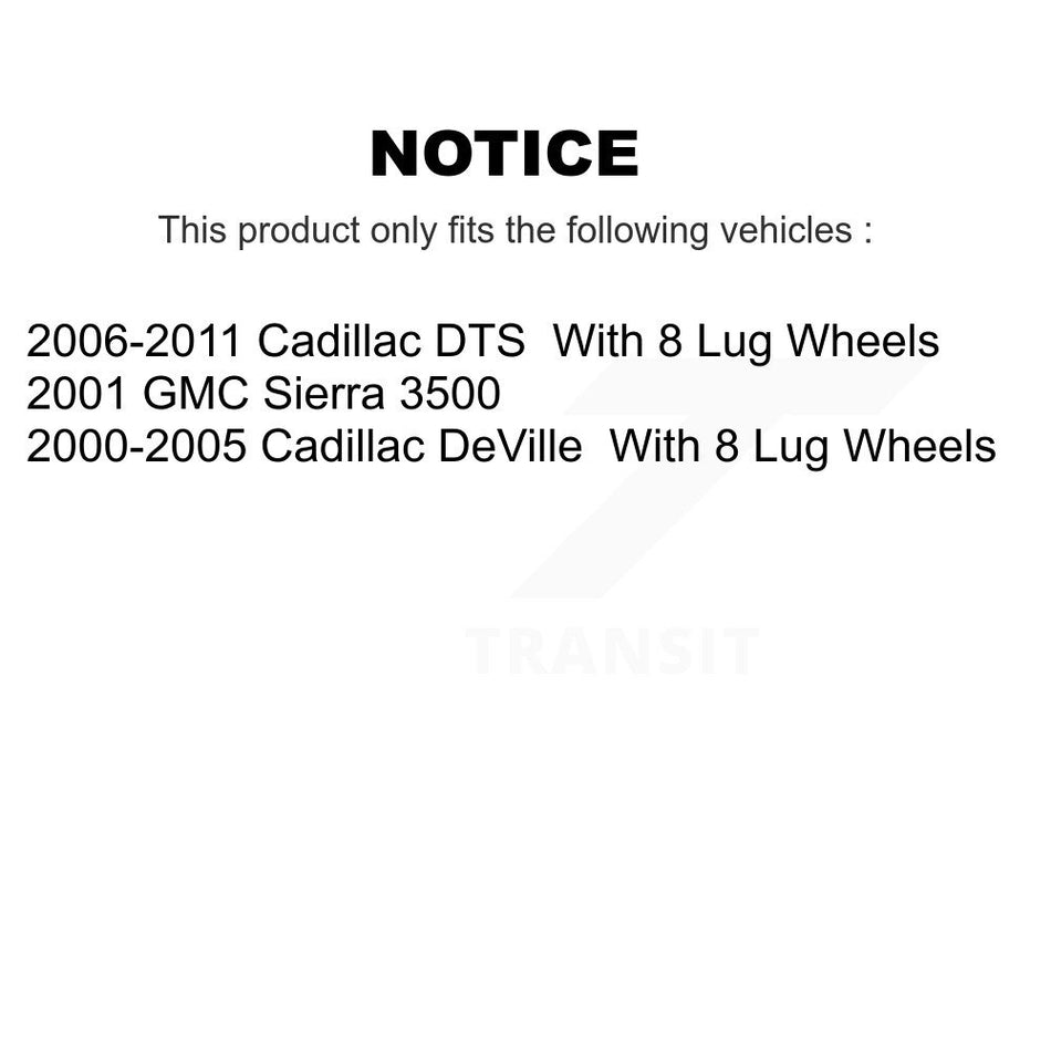 Front Ceramic Rear Semi-Metallic Disc Brake Pads Kit For Cadillac DTS DeVille GMC Sierra KNF-101819