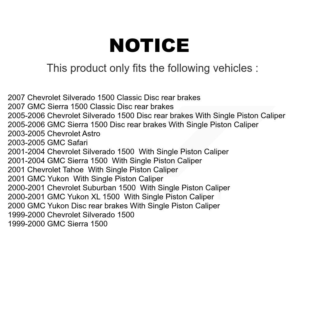 Front Ceramic Rear Semi-Metallic Disc Brake Pads Kit For Chevrolet GMC Silverado 1500 XL KNF-101836