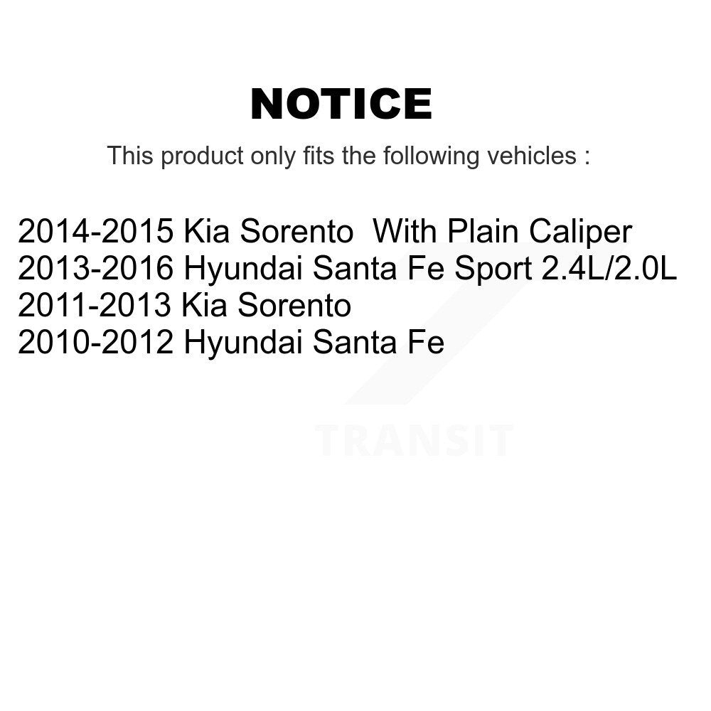 Front Rear Ceramic Disc Brake Pads Kit For Hyundai Santa Fe Sport Kia Sorento KNF-101857