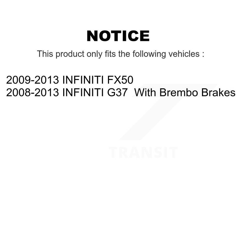 Front Rear Ceramic Disc Brake Pads Kit For INFINITI G37 FX50 KNF-101865