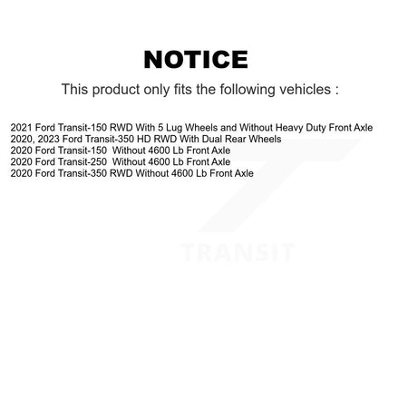 Front Rear Semi-Metallic Disc Brake Pads Kit For Ford Transit-250 Transit-150 Transit-350 KNF-101880