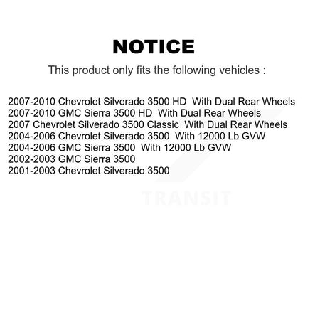 Front Rear Ceramic Disc Brake Pads Kit For Chevrolet GMC Silverado 3500 Sierra HD Classic KNF-101893