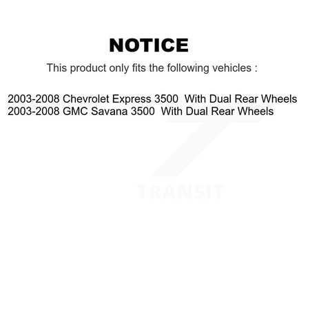 Front Ceramic Rear Semi-Metallic Disc Brake Pads Kit For Chevrolet Express 3500 GMC KNF-101895