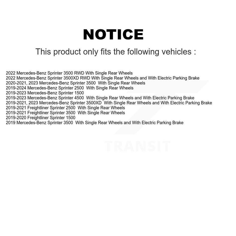 AmeriBRAKES Front Rear Semi-Metallic Disc Brake Pads Kit For Mercedes-Benz Sprinter 3500 2500 Freightliner 1500 3500XD KNF-101907