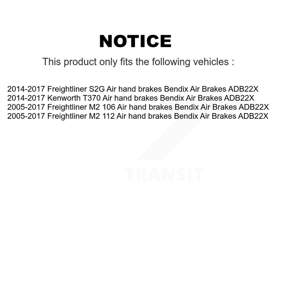 Front Rear Semi-Metallic Disc Brake Pads Kit For Freightliner M2 106 Kenworth T370 112 KNF-101929