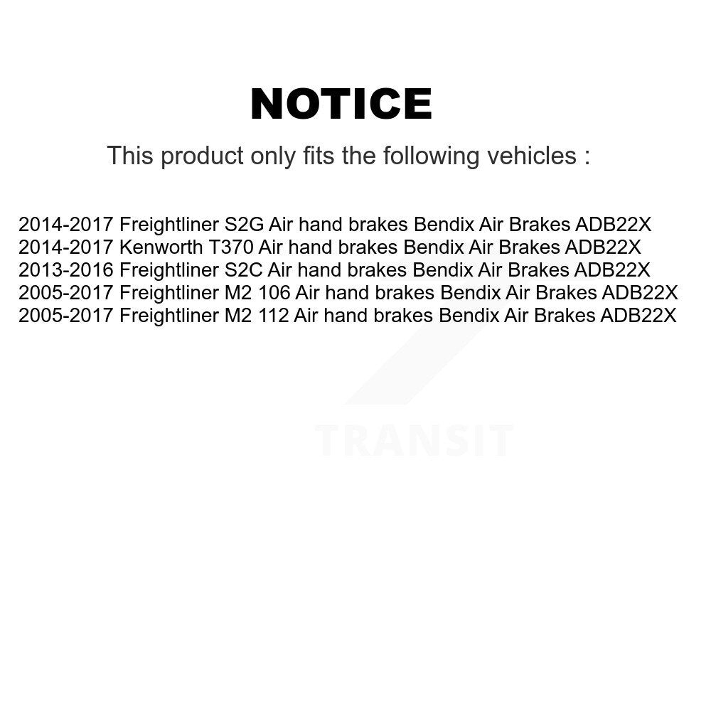 Front Rear Semi-Metallic Disc Brake Pads Kit For Freightliner M2 106 Kenworth T370 112 KNF-101932