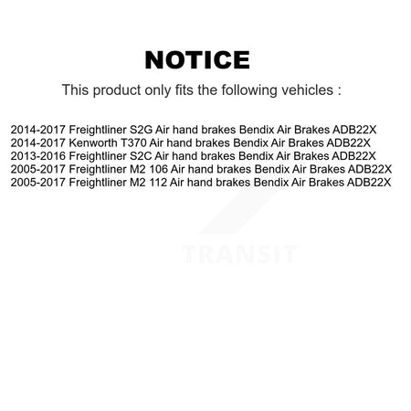 Front Rear Semi-Metallic Disc Brake Pads Kit For Freightliner M2 106 Kenworth T370 112 KNF-101932