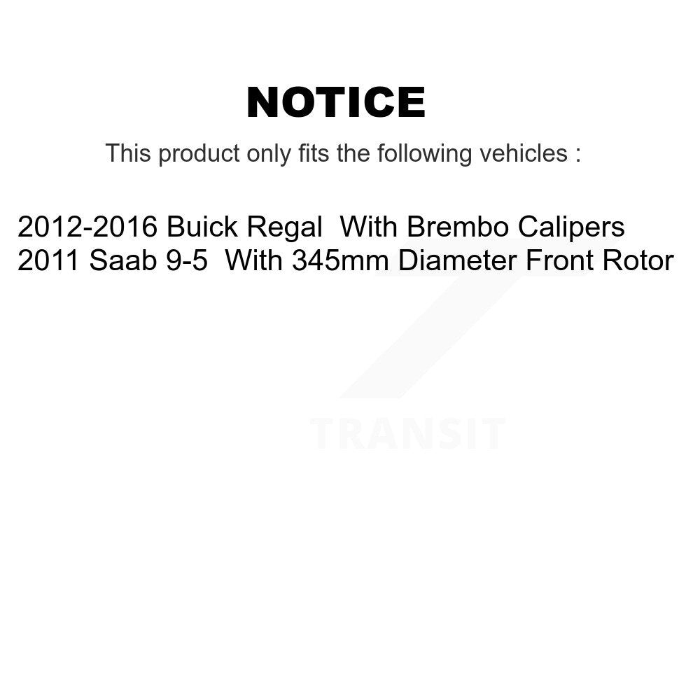 Front Semi-Metallic Rear Ceramic Disc Brake Pads Kit For Buick Regal Saab 9-5 KNF-101946
