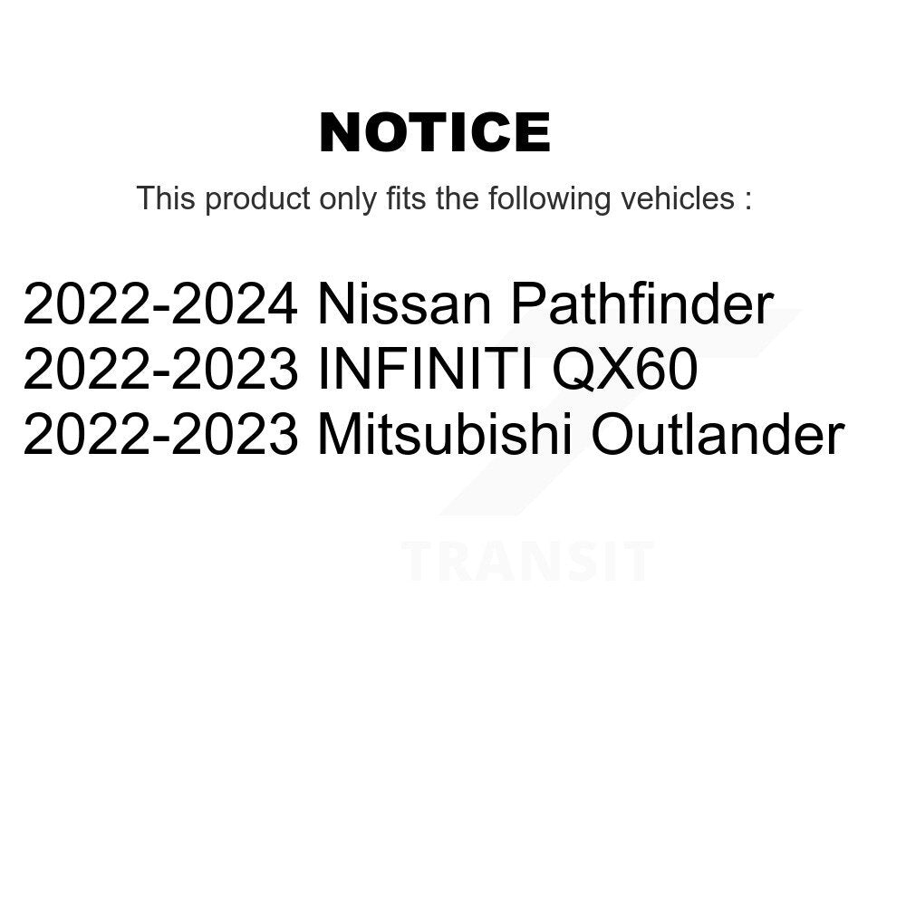 Front Rear Ceramic Disc Brake Pads Kit For Mitsubishi Outlander Nissan Pathfinder QX60 KNF-101963