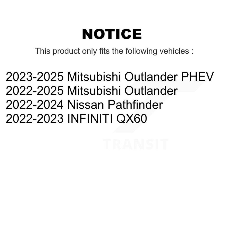 Front Rear Ceramic Disc Brake Pads Kit For Mitsubishi Outlander Nissan Pathfinder QX60 KNF-101963