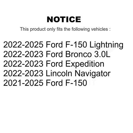 Front Ceramic Rear Semi-Metallic Disc Brake Pads Kit For Ford F-150 Lightning Bronco KNF-101970