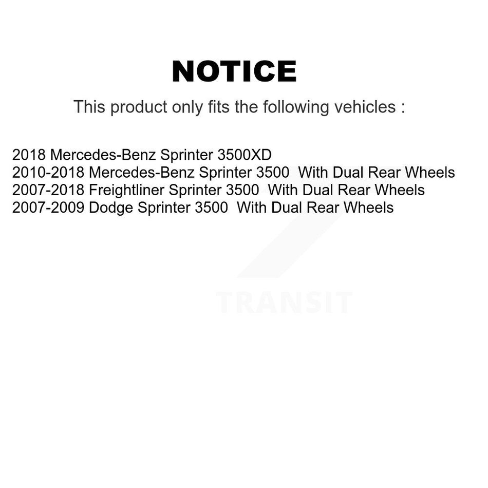 Front Rear Semi-Metallic Disc Brake Pads Kit For Sprinter 3500 Mercedes-Benz Dodge 3500XD KNF-101978