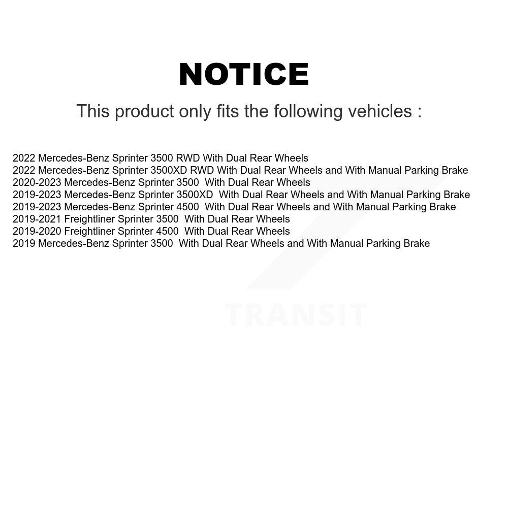 Front Semi-Metallic Rear Ceramic Disc Brake Pads Kit For Mercedes-Benz Sprinter 3500 4500 KNF-101982