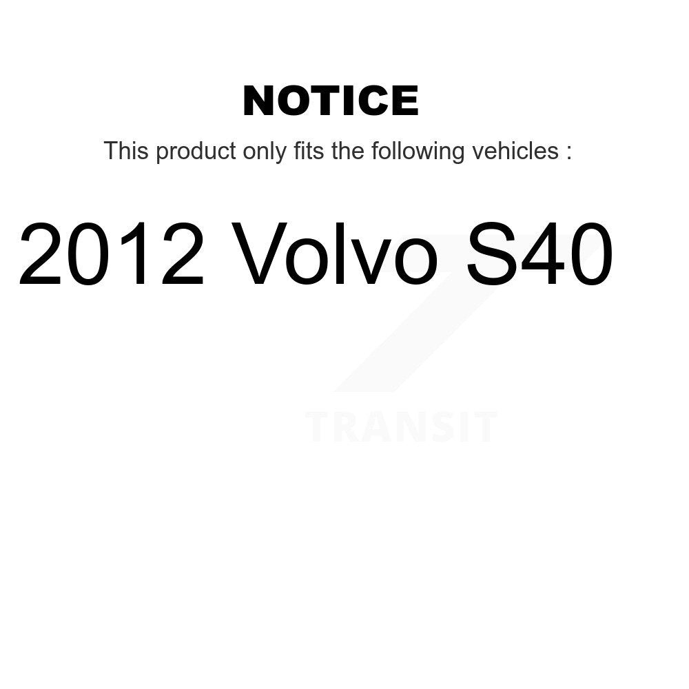Front Semi-Metallic Rear Ceramic Disc Brake Pads Kit For 2012 Volvo S40 KNF-101985