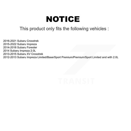 Rear Parking Brake Shoes With Hardware Kit For Subaru Crosstrek Impreza Forester XV KNH-100001