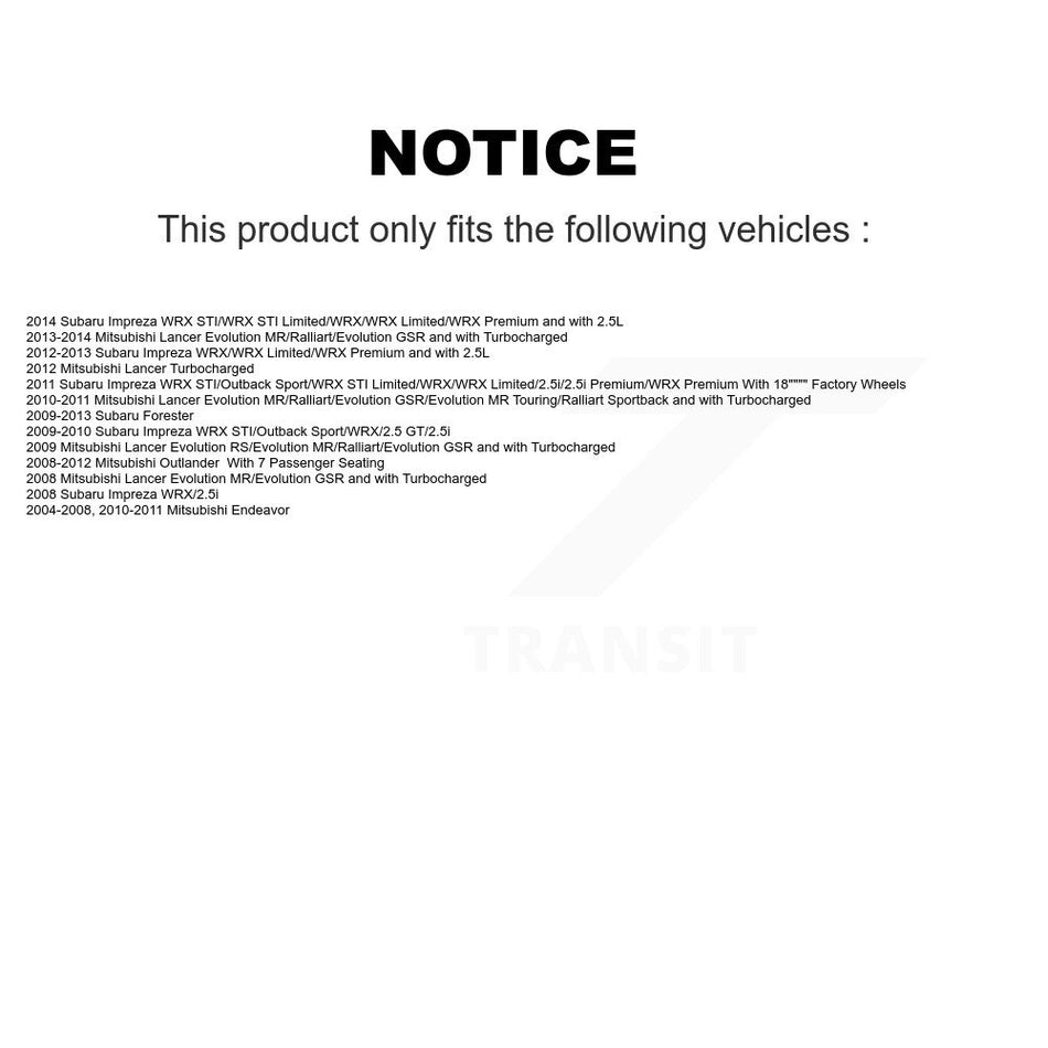 Rear Parking Brake Shoes With Hardware Kit For Subaru Mitsubishi Impreza Lancer Forester KNH-100002