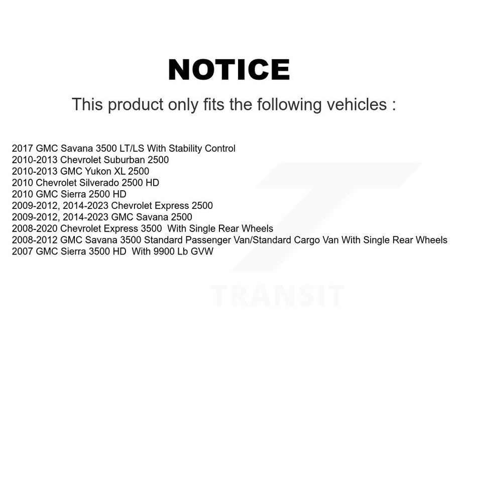 Rear Parking Brake Shoe Hardware Kit For GMC Chevrolet Savana 2500 Express 3500 Silverado KNH-100005