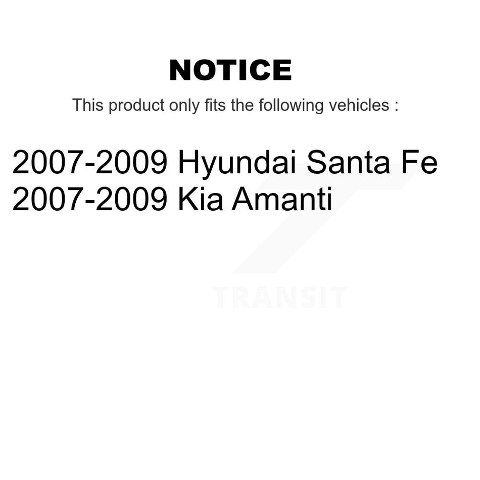 Rear Parking Brake Shoes With Hardware Kit For 2007-2009 Hyundai Santa Fe Kia Amanti KNH-100008