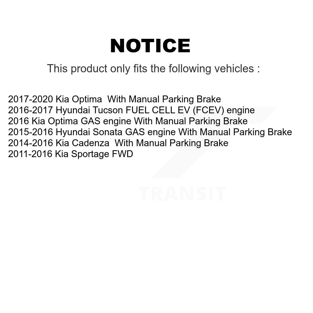 Rear Parking Brake Shoes With Hardware Kit For Hyundai Tucson Kia Sportage Sonata Optima KNH-100010
