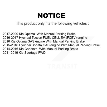 Rear Parking Brake Shoes With Hardware Kit For Hyundai Tucson Kia Sportage Sonata Optima KNH-100010
