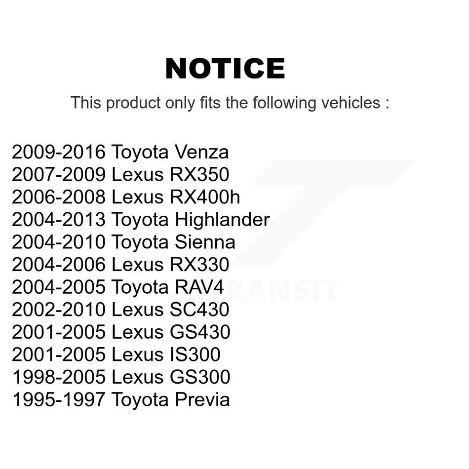 Rear Parking Brake Shoe Hardware Kit For Toyota Venza Sienna Highlander Lexus RX350 RX330 KNH-100048