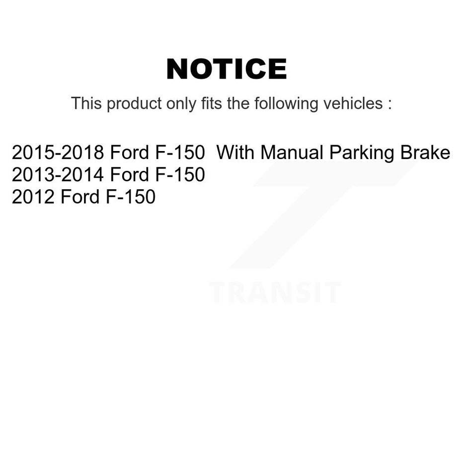 Rear Parking Brake Shoes With Hardware Kit For Ford F-150 KNH-100050