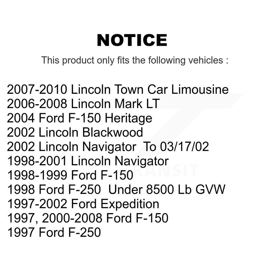 Rear Parking Brake Shoe & Hardware Kit For Ford F-150 Lincoln Mark LT Expedition Town Car KNH-100051