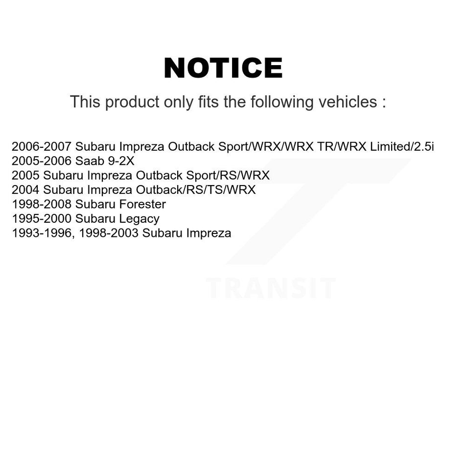 Rear Parking Brake Shoes With Hardware Kit For Subaru Impreza Forester Legacy Saab 9-2X KNH-100062