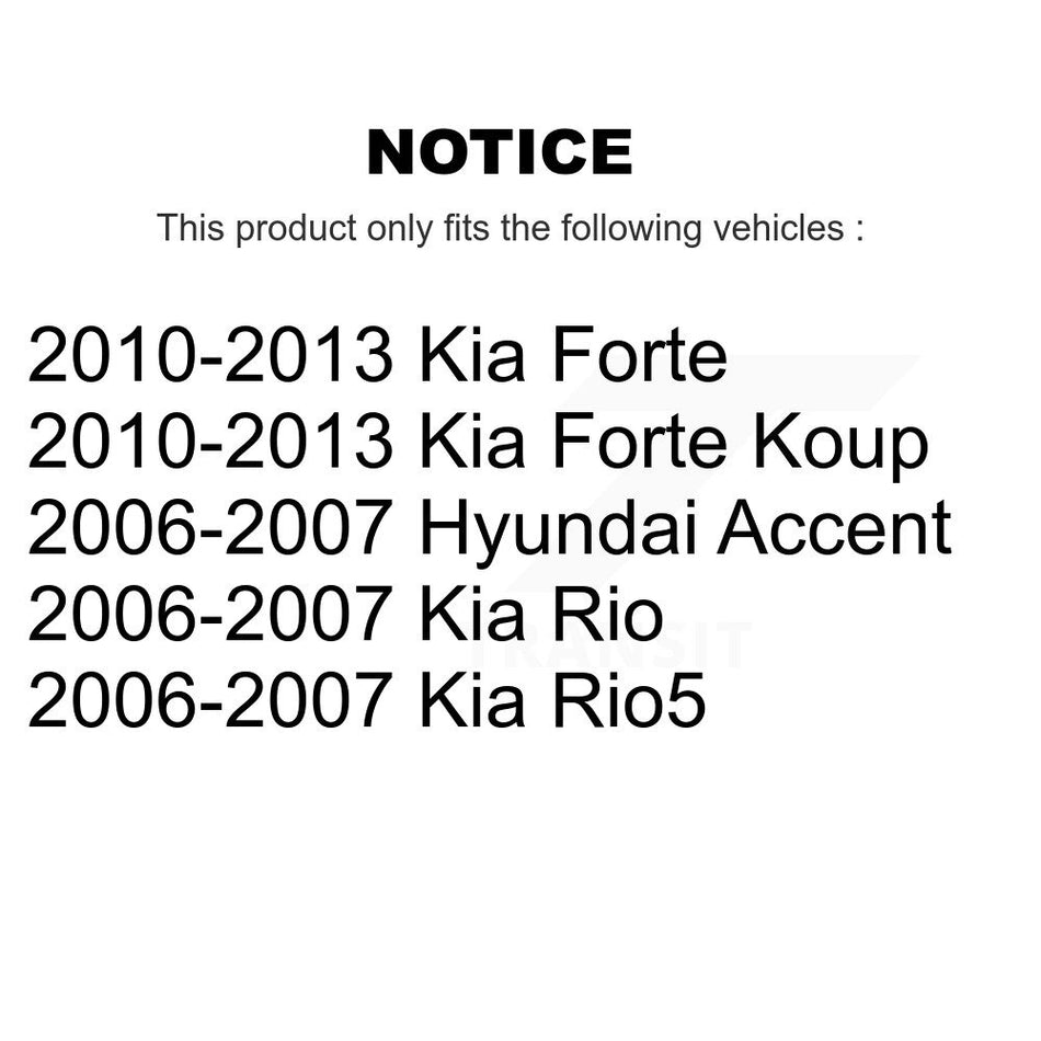 Rear Parking Brake Shoes With Hardware Kit For Kia Forte Hyundai Accent Koup Rio5 Rio KNH-100068