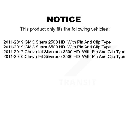 Rear Parking Brake Shoe With Hardware Kit For GMC Sierra 2500 HD Chevrolet Silverado 3500 KNH-100078